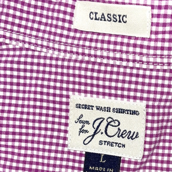J. Crew Classic Stretch Sewn for Secret Wash Shirting Button-Down Size Large - Picture 8 of 11